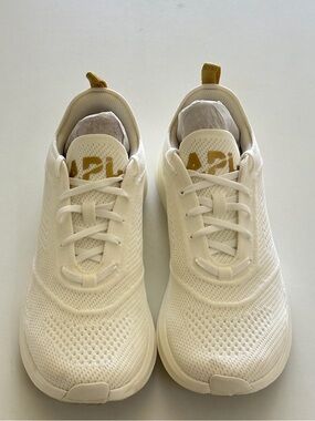 APL Dream Running Sneakers in Cream with Gold Accents